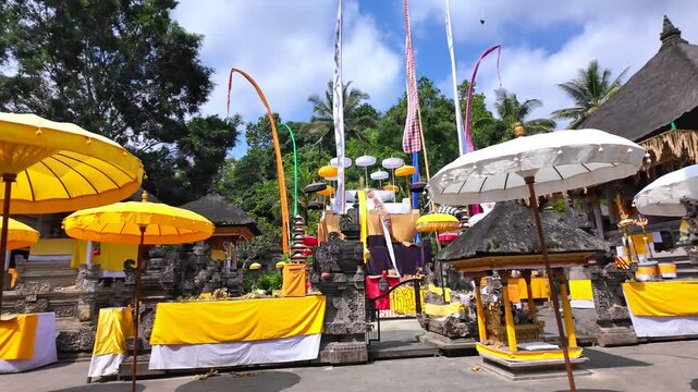 Picturesque view of ancient Ubud Tirta Empul Temple. Bali, Indonesia