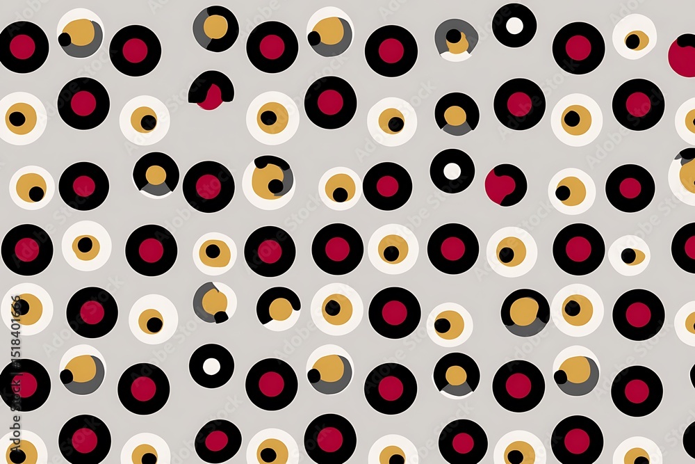 Poster abstract circular composition and color interplay