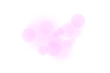 Pink bokeh light overlay isolated on transparent background. Soft dreamy gradient light bokeh or shiny glittering glow beams. Colorful bokeh for festive celebration design template. PNG