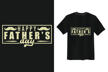 Naklejka premium Happy father's day text design on a black t shirt