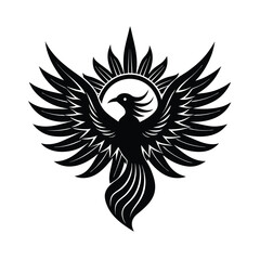 bird logo silhouette vector illustration