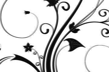 black and white floral background and trees background