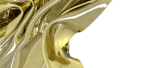 Golden folds of fabric a minimalist masterpiece