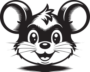 black and white cartoon illustration