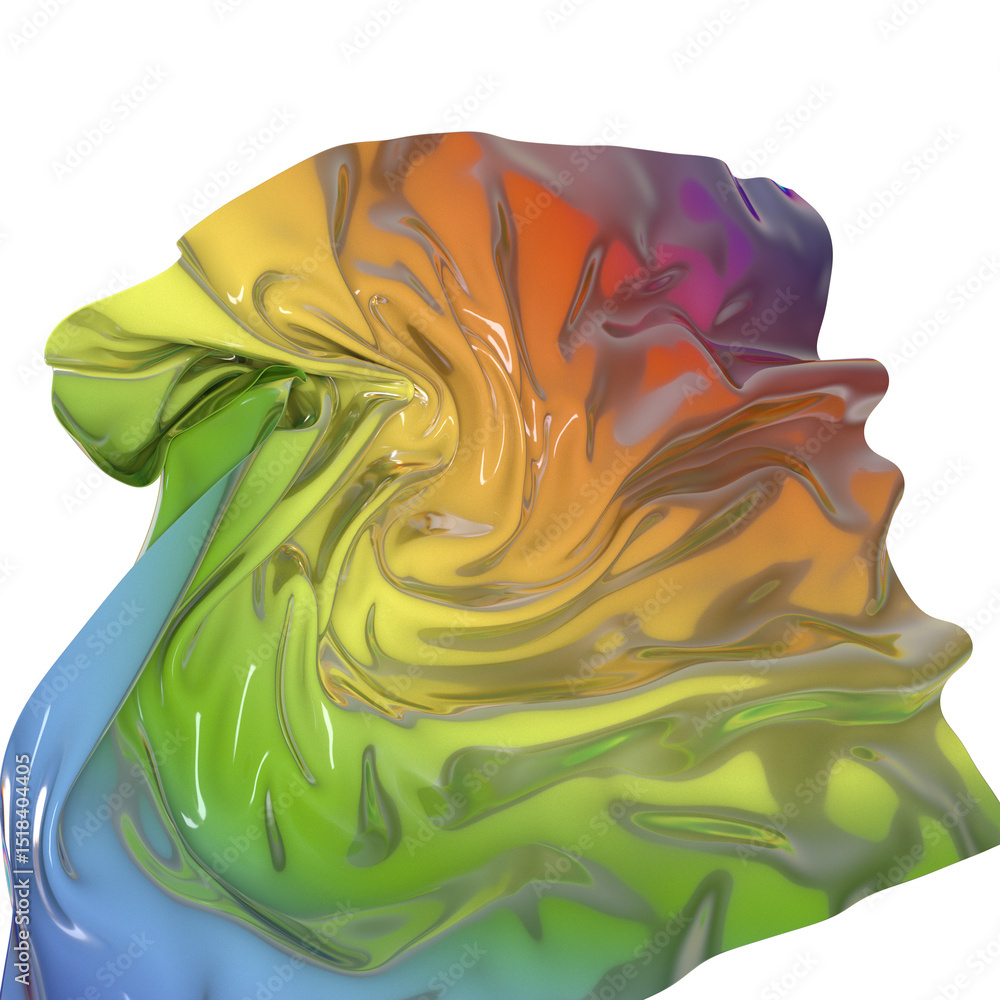 Poster dynamic color spectrum: a mesmerizing chromatic 3d canvas
