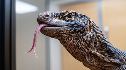 Close-up of a monitor lizard