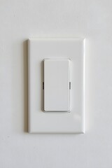 Sleek light switch: A pristine light switch, minimalist and modern in design, rests against the background, it is a testament to simplicity and functionality in an interior space. 