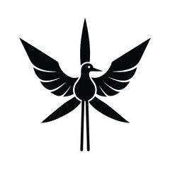 bird logo silhouette vector illustration