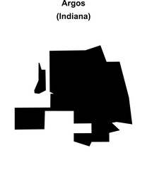Argos (Indiana) blank outline map