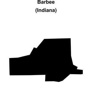 Barbee (Indiana) blank outline map