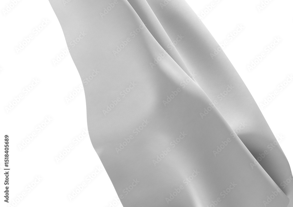 Aufkleber a close-up of a white fabric draped softly against a dark background, creating a smooth, flowing cur