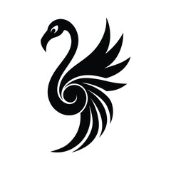 Obraz premium bird logo silhouette vector illustration