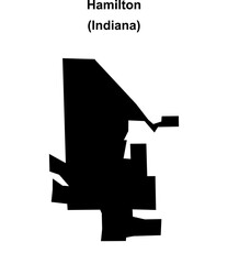Hamilton (Indiana) blank outline map