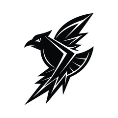 Obraz premium bird logo silhouette vector illustration