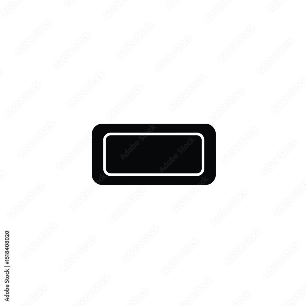 Poster simple black rectangle shape icon design element