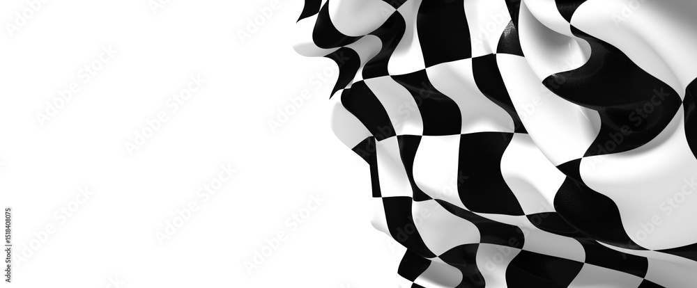 Aufkleber black and white checkered abstract background. race background with space for text. racing flag