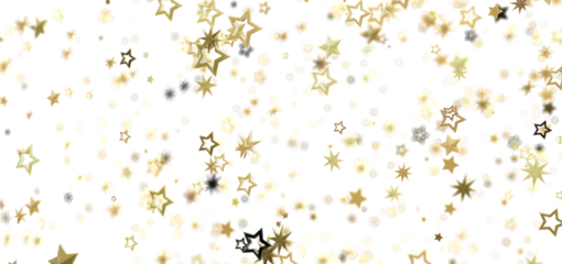 Shimmering gold stars on white. Perfect for holidays, celebrations, and more!