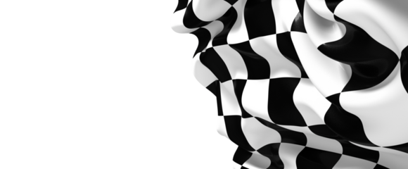 Black and white checkered abstract background. Race background with space for text. Racing flag