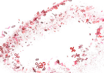 Fototapeta premium percent shopping digital in 3d.