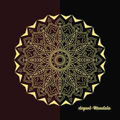 Mandala Vector Illustration Design with Detailed Sun Motif and Ornamental Lines background digital art