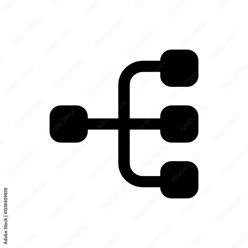 Poster black silhouette of a bridge with two arches over water represented by wavy lines in a simple design