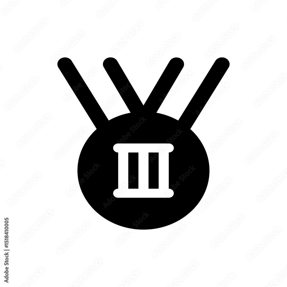 Poster white number sixty four on a black rounded rectangle background graphic representation image design