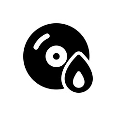 A simple black ring with a thick outline against a white background creating a minimalist circular shape design