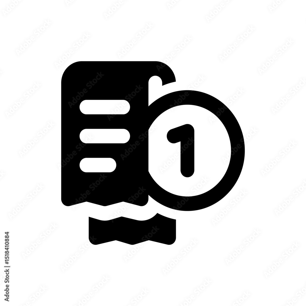 Poster black file icon with rounded corners displaying three dots and a plus sign in a circle overlaying it