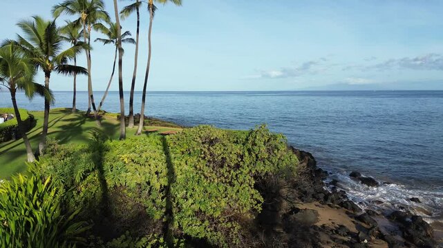 Wailea beach morning in Maui Hawaii