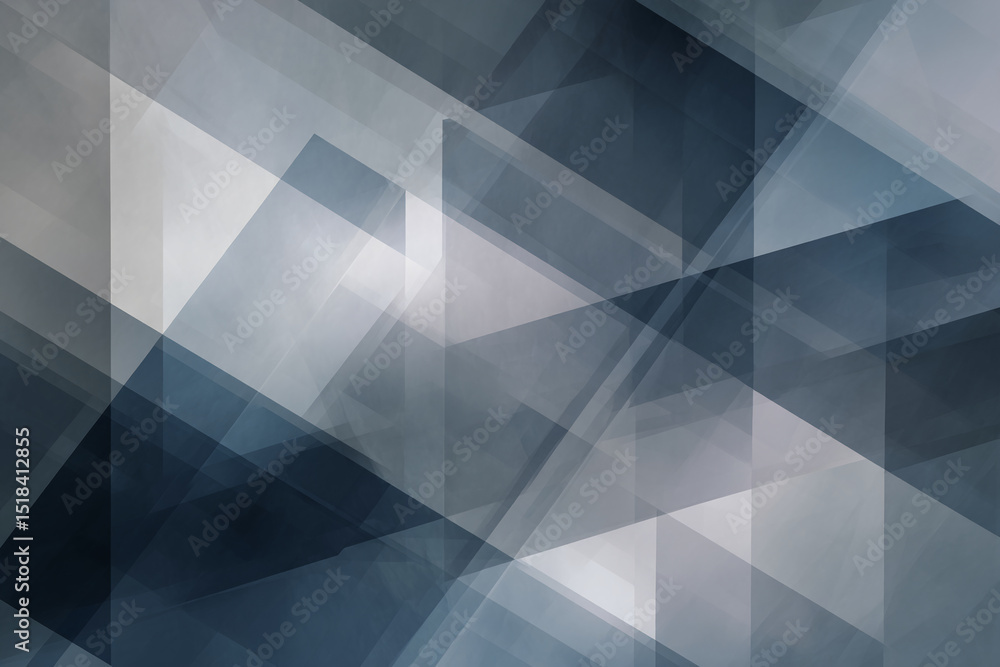 Aufkleber Abstract background of overlapping gray and blue triangles, creating a geometric pattern ideal for modern design projects, showcasing a sleek and sophisticated aesthetic