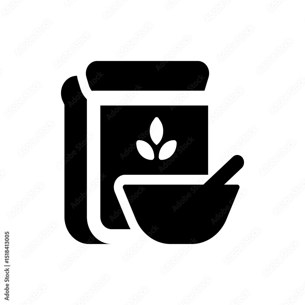 Poster silhouette of a cartoon character head with round ears and a round face in solid black color scheme 