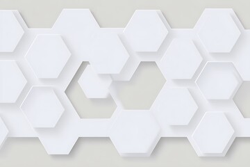 Elegant white abstract hexagonal geometric pattern