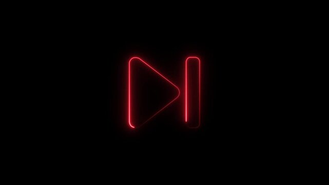 Abstract glowing play next button icon.media next button.