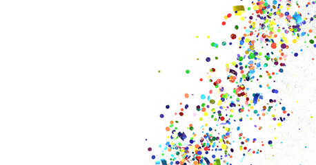  Colorful confetti on white background  transparent PNG