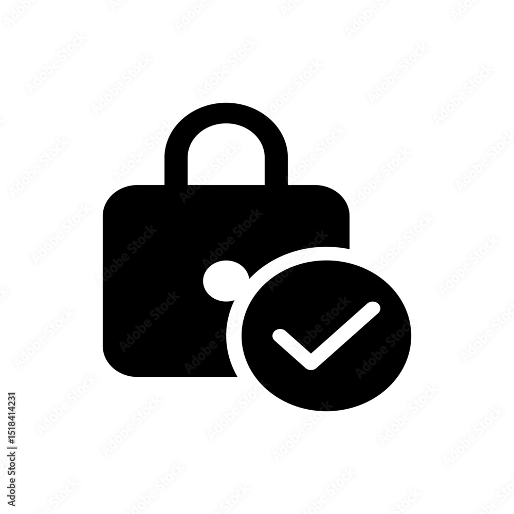 Poster application window with a check mark indicating a completed task or successful validation process sh