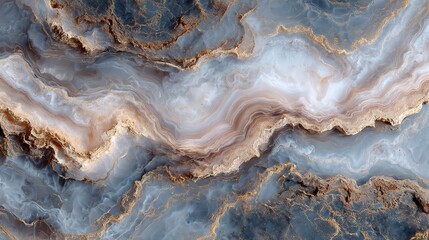 Fototapeta premium Luxurious marble texture revealing a celestial dance of gold veining on blue agate dreamy artistic