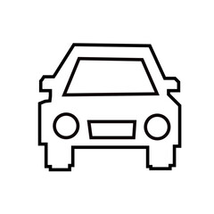Green Transportation line icon, Electric bus with a lightning bolt symbol, great for illustrating ecofriendly transportation concepts or electric vehicle technology in presentations or designs.