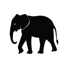 elephant silhouette vector illustration