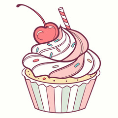 cupcake icon vector