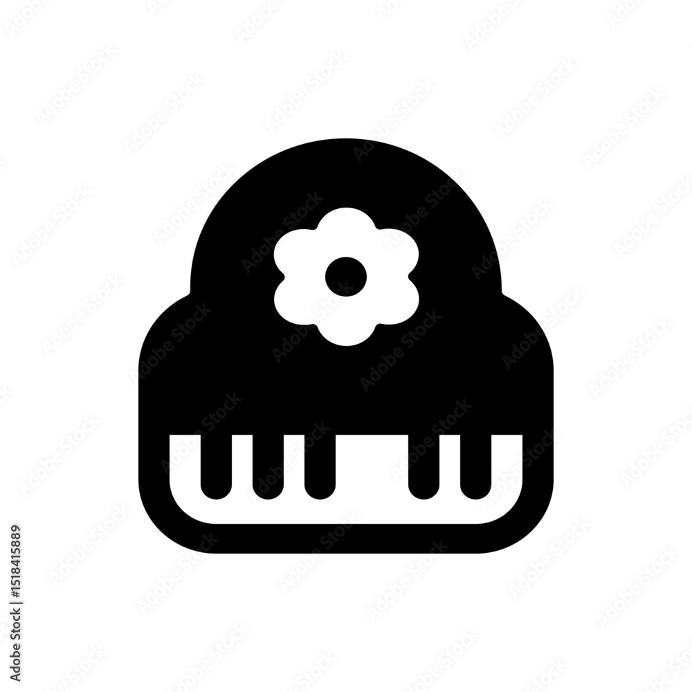 Poster black and white design document icon with a palette representing artistic creation and design work f