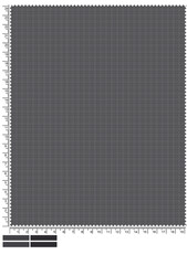 Grey Fabric Swatch with Ruler Markings for Measuring and Comparing Material Size and Texture grey