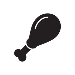 Black color chicken silhouette vector. Roast icon. Hen silhouette vector illustration