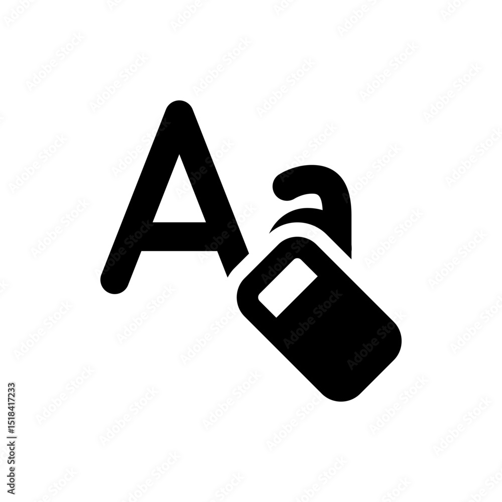 Poster black and white image of a calculator icon with subtraction multiplication and square root symbols d