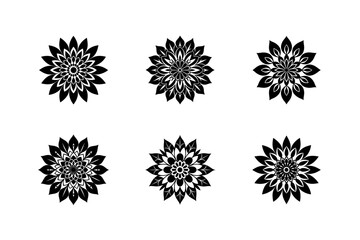 floral mandala with intricate petals vector art