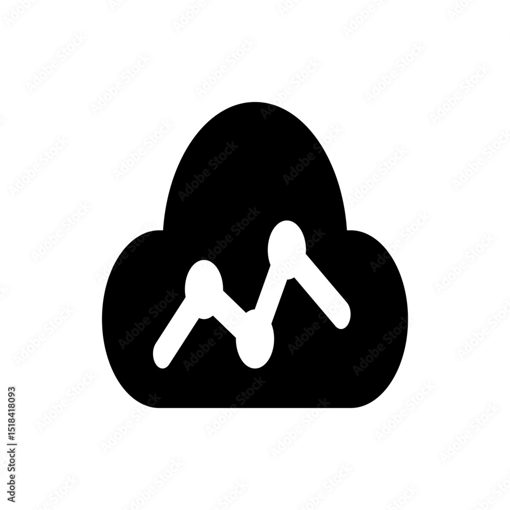 Poster illustration of a black bear paw print with five toes isolated on a white background in simple vecto