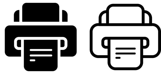 High-quality print icon in PNG format with transparent background. This minimalist printer symbol is ideal for user interfaces, websites, mobile apps, and office-related designs.