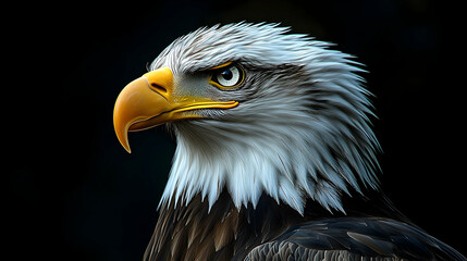 Obraz premium Close-up portrait of an eagle's head.