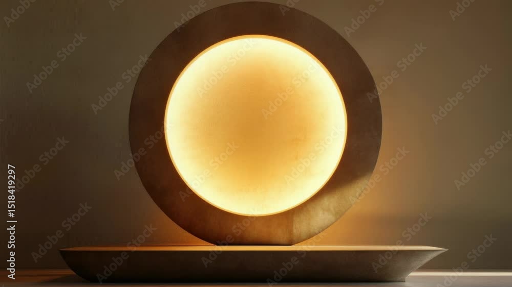Aufkleber A light source sitting on a table with a soft glow