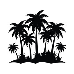 palm trees silhouette