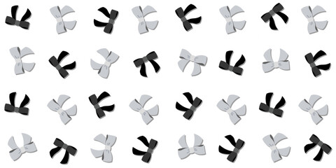 Ribbon bows seamless vector pattern. Bow knots, Cute gift bows background